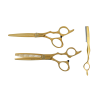 1 + 2 Harmony Matt Gold e-kwip Knipschaar 5.75 + coupeschaar 6.0" en mes