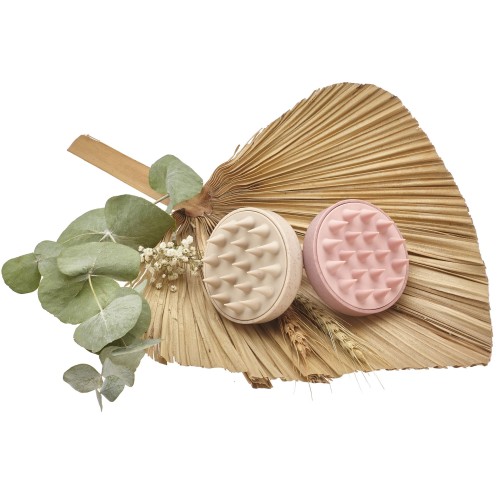 Hoofdmassage borstel Beige