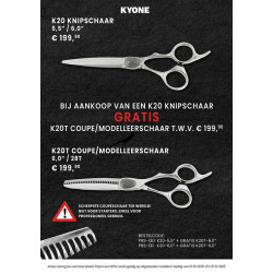 K20-5,5" knipschaar + gratis K20T-6,0" coupeschaar