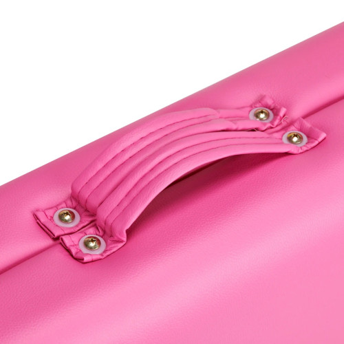 Opvouwbare massagetafel aluminium comfort 2 segment roze zwart aluminium