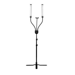 Dubbel LED lamp zwart met afstandsbediening