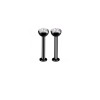 Black Titanium Push Pin Labret met steen 