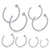 Steel color Titanium C-shape Zonder Steen