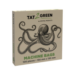 Tat2Green Zwarte machinezakken 130mm x 130mm