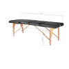 zwarte massagetafel hout