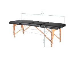 zwarte massagetafel hout