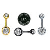 Titanium DJ Navel Barbell in kleur