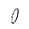 Titanium Segmentring met steen rond om zwart
