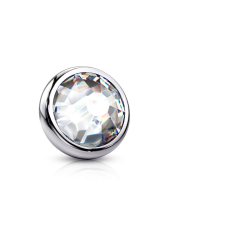 4 MM Titanium microdermal Flate Disc with Stone.