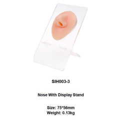 siliconen piercing displays neus