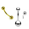 Titanium Banana Barbell 1.6 Zonder Steen