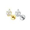 1.2 Titanium Push Pin Labret met steen