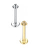 Titanium Push Pin Labret with three ball labret