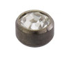 Set van 3 paar Titanium Oorbellen met 4 bal met Crystal steen