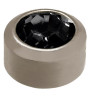 Set van 3 paar Titanium Oorbellen met 4 mm bal met Zwarten steen