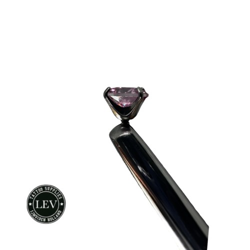1.2 Titanium Internal Threaded Labret Met Moissanite Steen