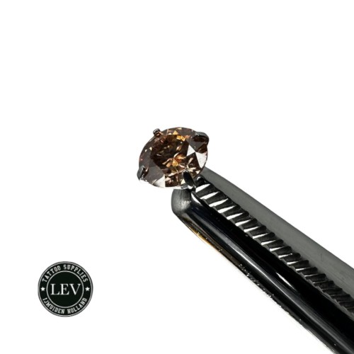 1.2 Titanium Internal Threaded Labret Met Moissanite Steen