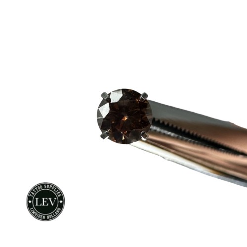 1.2 Titanium Internal Threaded Labret Met Moissanite Steen