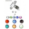 3 MM Titanium microdermal Flat Disc with Stone