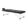 Opvouwbare massagetafel aluminium comfort 2 segment zwart aluminium