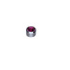 Set van 3 paar chirurgenstaal oorbellen met 4 mm Cilinder met Amethist kleur steen