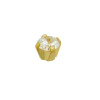 Set van 3 paar  24 karaat gold plate chirurgenstaal Cubic Zirconia oorbellen met 4 mm Crystal kleur steen 