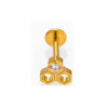 1.2 Titanium Push Pin Labret met steen