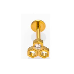 1.2 Titanium Push Pin Labret met steen