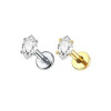 1.2 Titanium Push Pin Labret met steen
