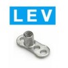 Titanium microdermal anchor Met  schroef draad 1.2 mm