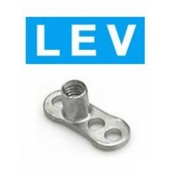 Titanium microdermal anchor Met  schroef draad 1.2 mm