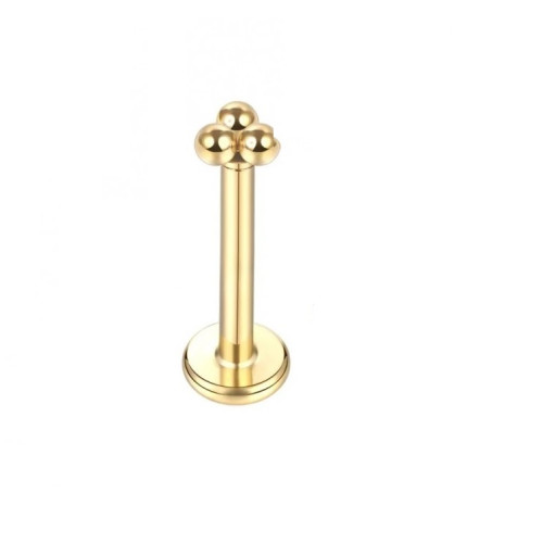 Titanium Push Pin Labret with three ball labret