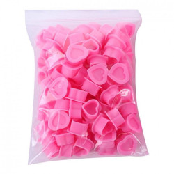 Hartvormige Siliconen Inkt Cups - Roze - Verpakking van 100st