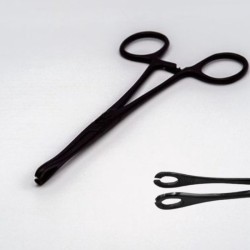 LEV Piercing Tang - Mini Oval Open Zwart