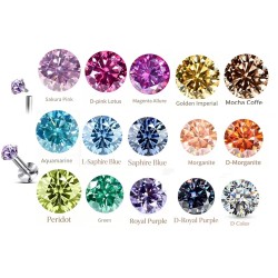 Titanium Internal Threaded Top Met Moissanite Steen