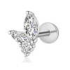 1.2 Titanium Push Pin Labret met steen