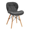 Salon stoel grijs hout onderstel