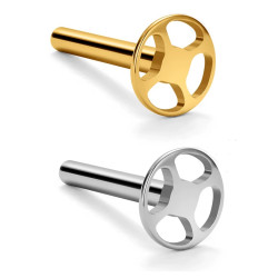 1.0 Open Base Titanium Internal Threaded  Labret