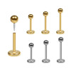 0.8 mm Titanium Push Pin Labret Met 2 mm ball