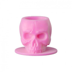 Schedelvormige Siliconen Inkt Cups - Roze - Verpakking van 200st