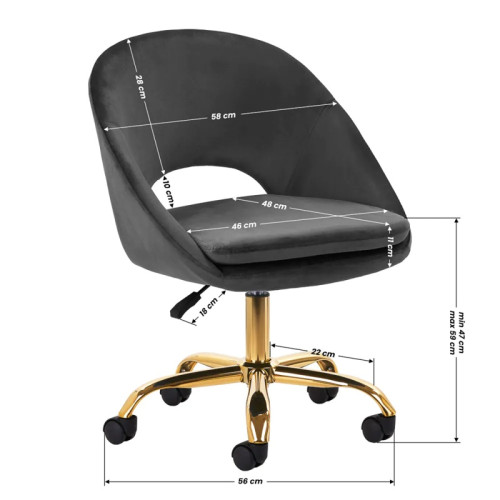 Salon stoel grijs
