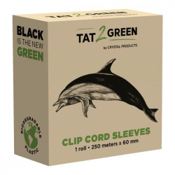 Tat2Green Clip Cord Hoezen Op Rol Zwart 250 meter x 60 mm