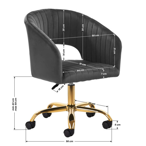 Salon stoel grijs