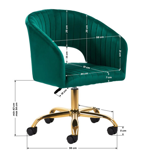 Salon stoel groen 