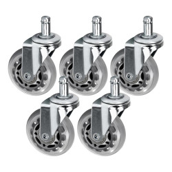 Tattoo stoel Wieltjes set 5 stuks zilver