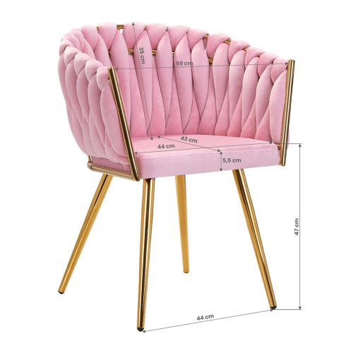 Salon Stoel vast Rose
