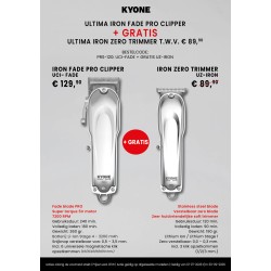 GRATIS Trimmer bij de Kyone Ultima Iron Fade Pro Tondeuse
